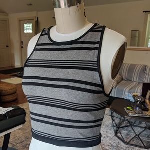 Stretch striped crop top